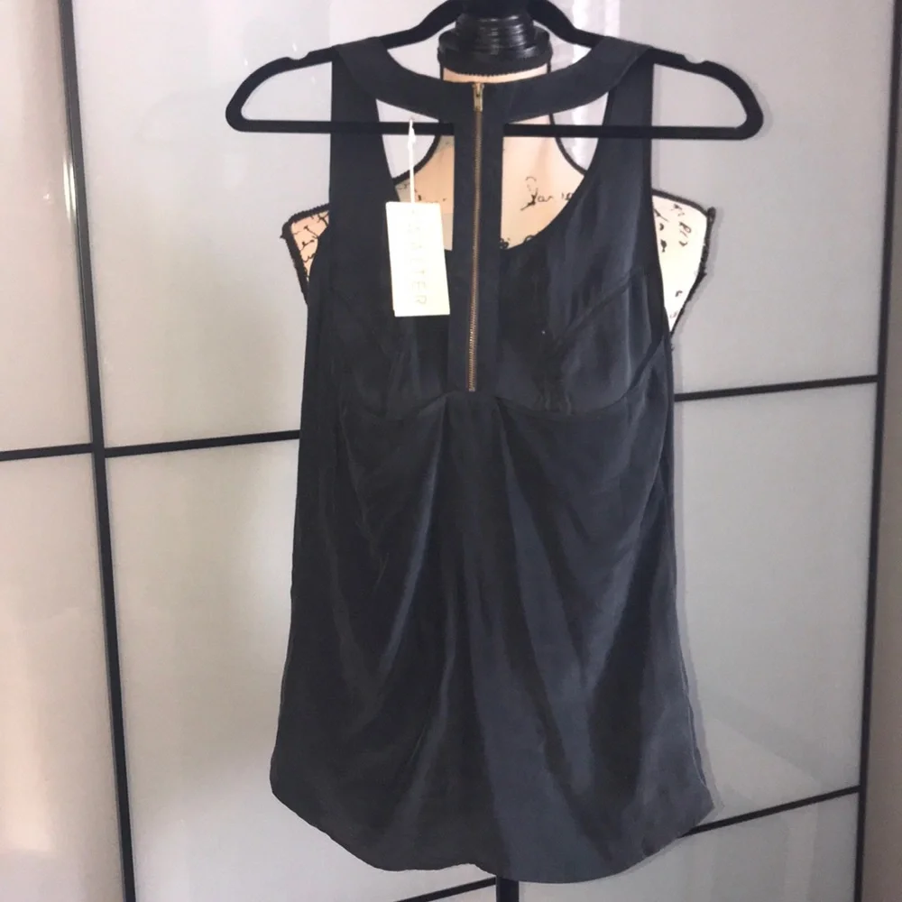 NWT Black silk top - Picture 3 of 5